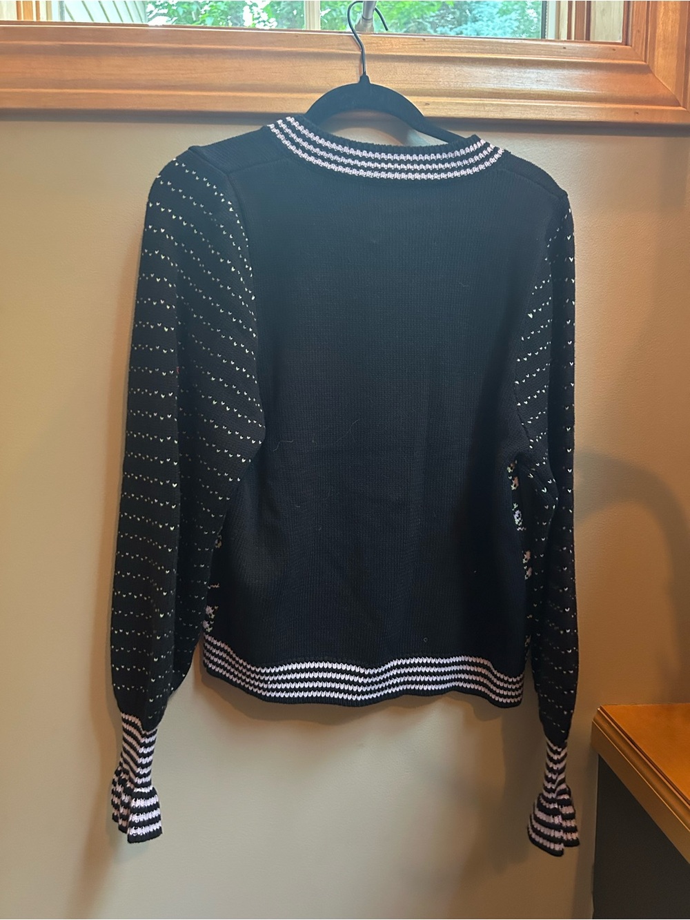 &Merci Bow Affair Ruffle Sleeve Sweater - Black - Picture 5 of 5